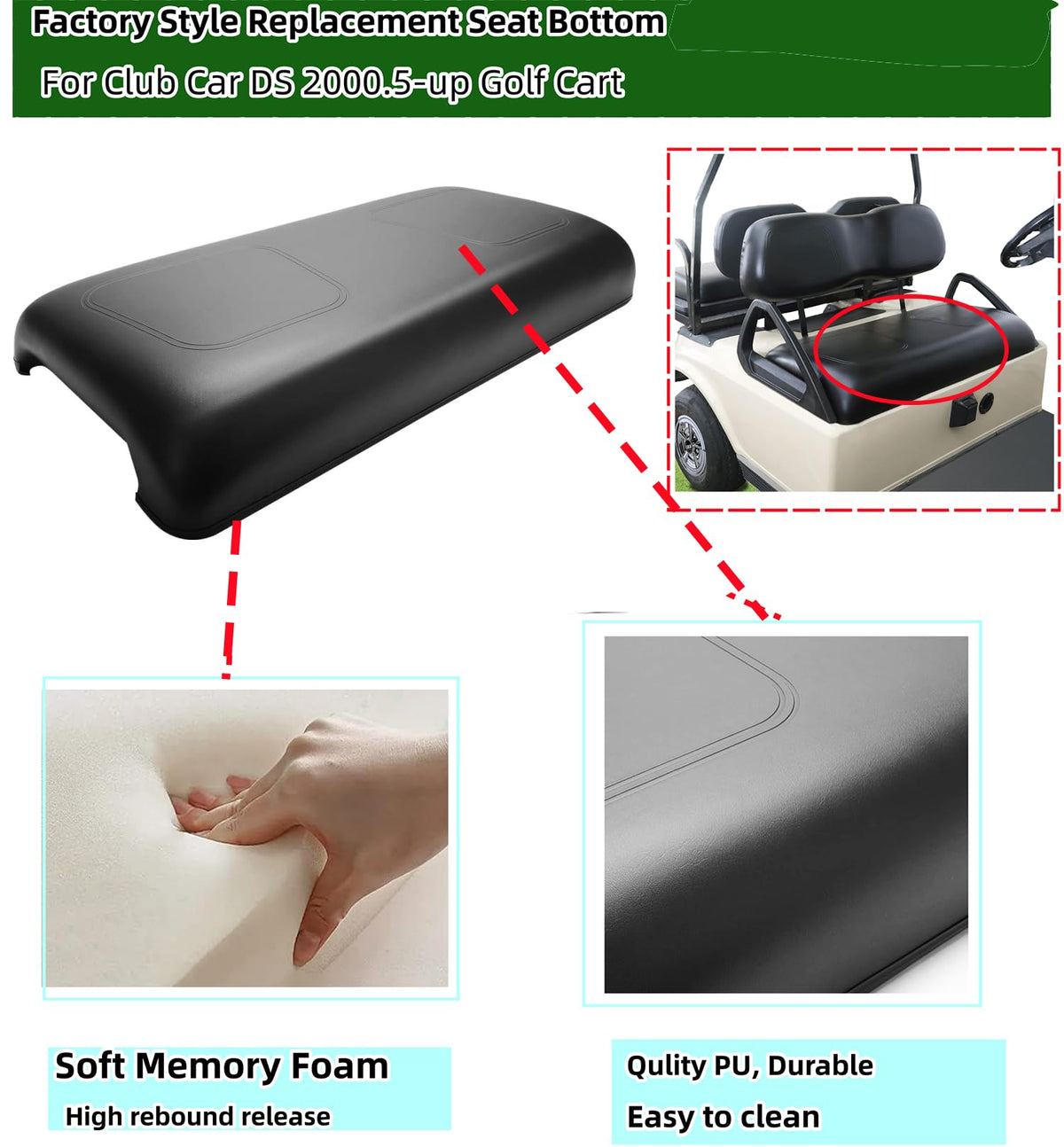 Dr.Acces installation-ready front seat bottom, no drilling required