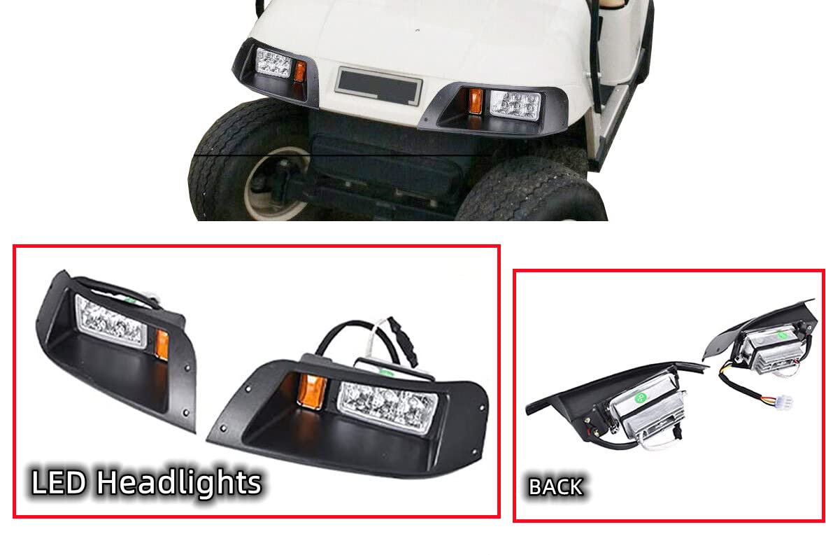Dr. Acces EZ-GO TXT LED headlight back view shows compact, durable design