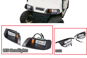 Dr. Acces EZ-GO TXT LED headlight back view shows compact, durable design