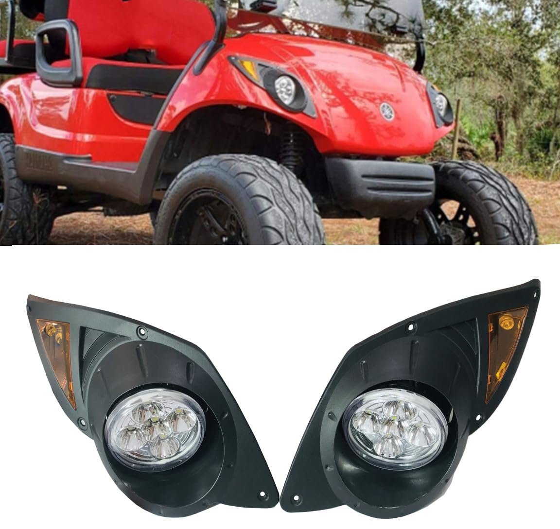 Dr.Acces G29 LED headlights with left-side view show balanced beam distribution.