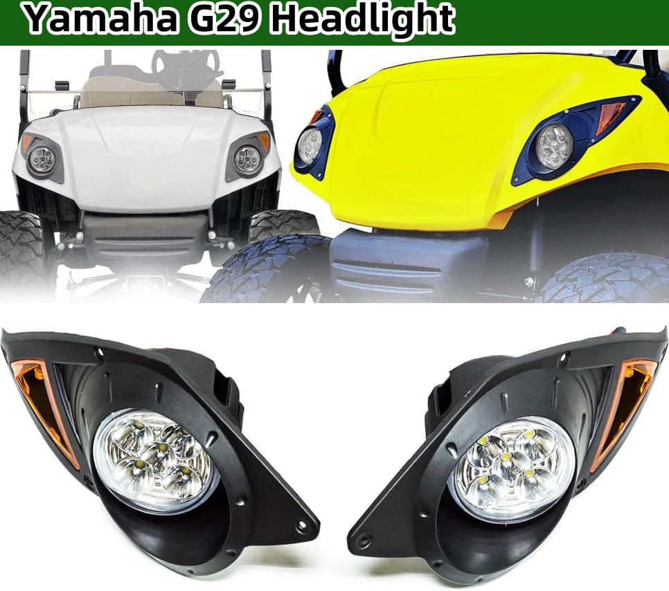Dr.Acces front headlights with turn signals for Yamaha G29 enhance signaling