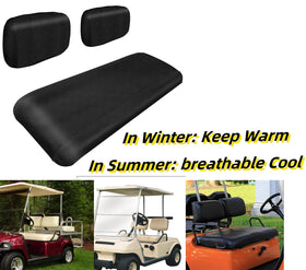 Dr.Acces golf cart seat cover back view highlights a snug, durable fit