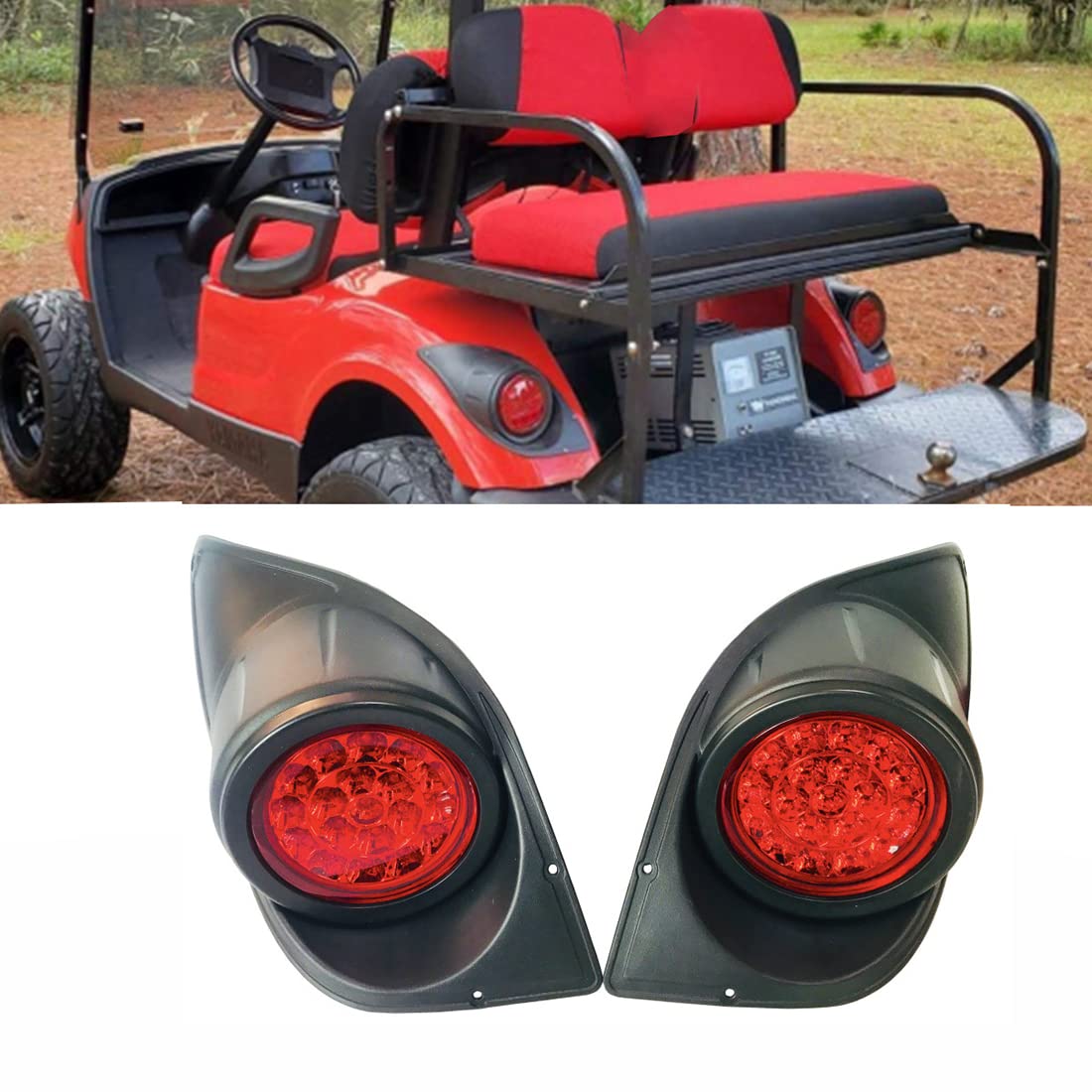 Dr.Acces Yamaha G29 left taillight close-up for enhanced safety.