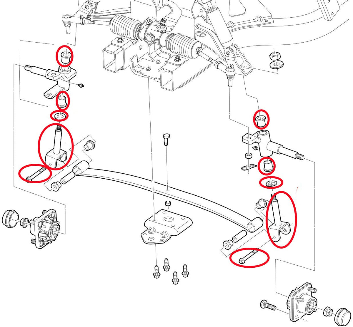 Dr.Acces hex cap screws included for secure king-pin installation
