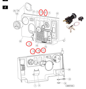 Nut and washer kit included with Dr.Acces ignition switch for secure fit