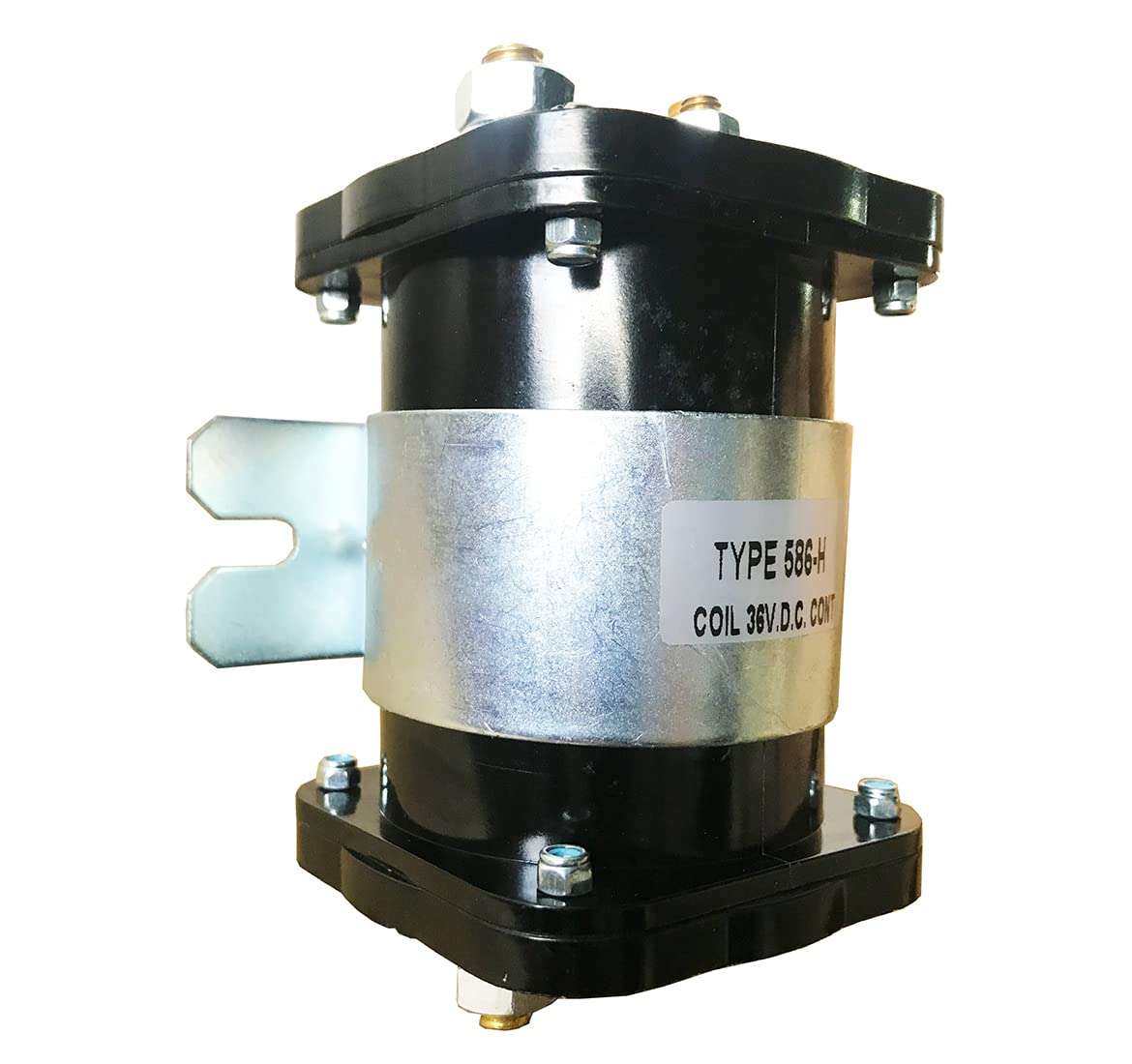 Dr.Acces EZ-GO heavy-duty solenoid closeup highlighting the 6-terminal design for reliable starts.