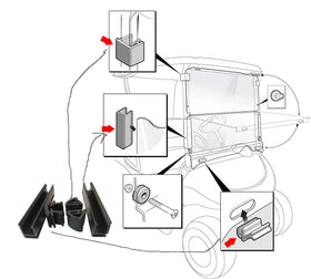 Dr.Acces EZGO RXV windshield set pack for replacement