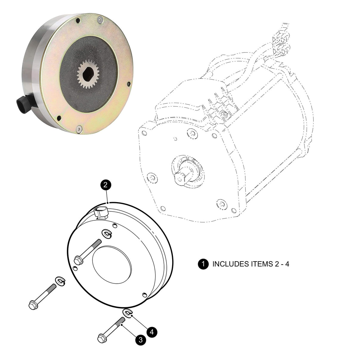 Dr.Acces EZ-GO RXV motor brake replacement for OEM 610065.