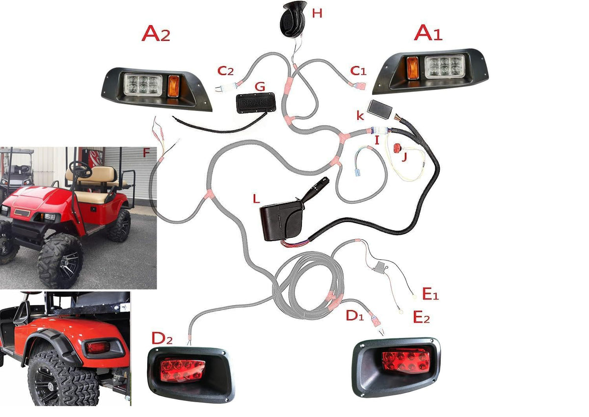 Dr.Acces EZGO TXT LED wiring harness offers waterproof, dependable connections