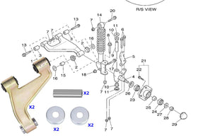 Dr.Acces bushings kit for front lower arm improves fit and durability.