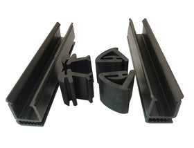 Dr.Acces sash clips installed on EZGO RXV for a secure windshield fit