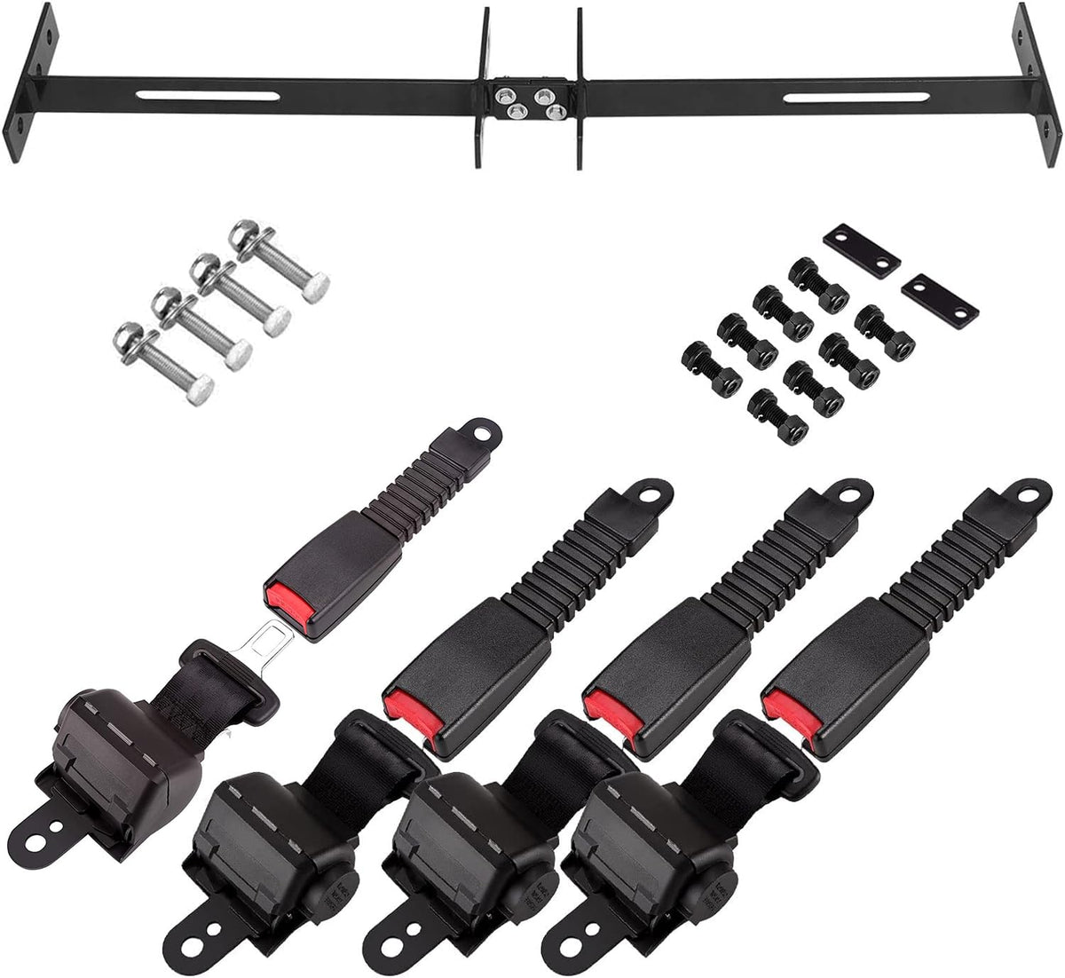 Dr.Acces retractable seat belts extended up to 42 inches for flexible seating.