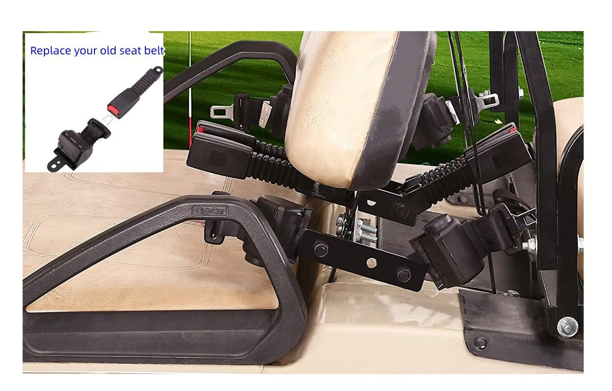 Dr.Acces belt installed on EZGO TXT demonstrates easy mounting