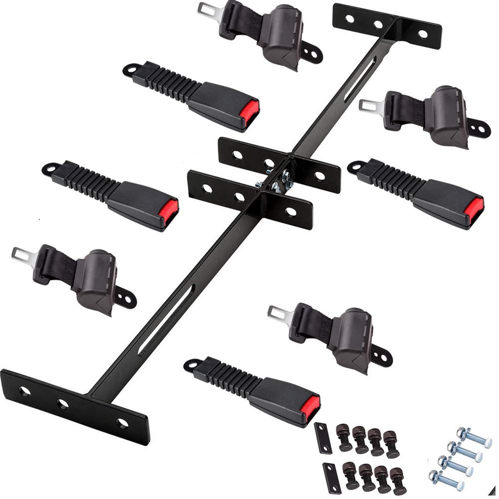 Dr.Acces universal bracket kit for four passengers on golf carts, compatible with EZGO, Yamaha, and Club Car.