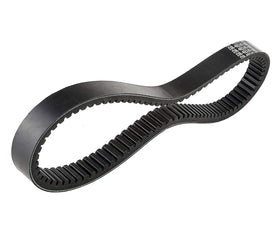 Dr. Acces Yamaha drive belt side view showing durable aramid fiber for longevity.
