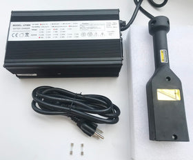 Dr.Acces charger connected to US power cord ready for use