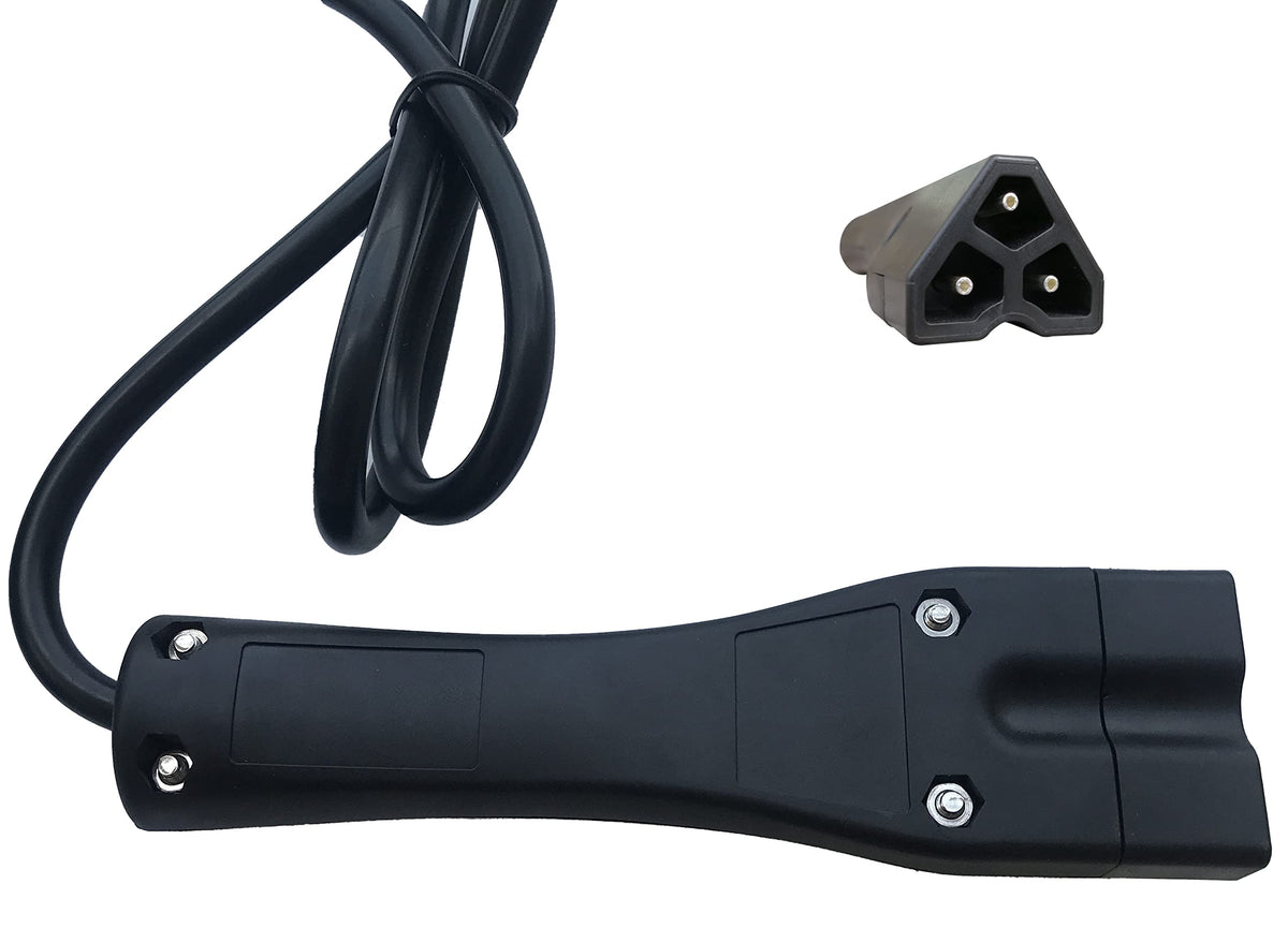 Dr.Acces 48V 10A charger package includes power cord and fuses for ready setup.