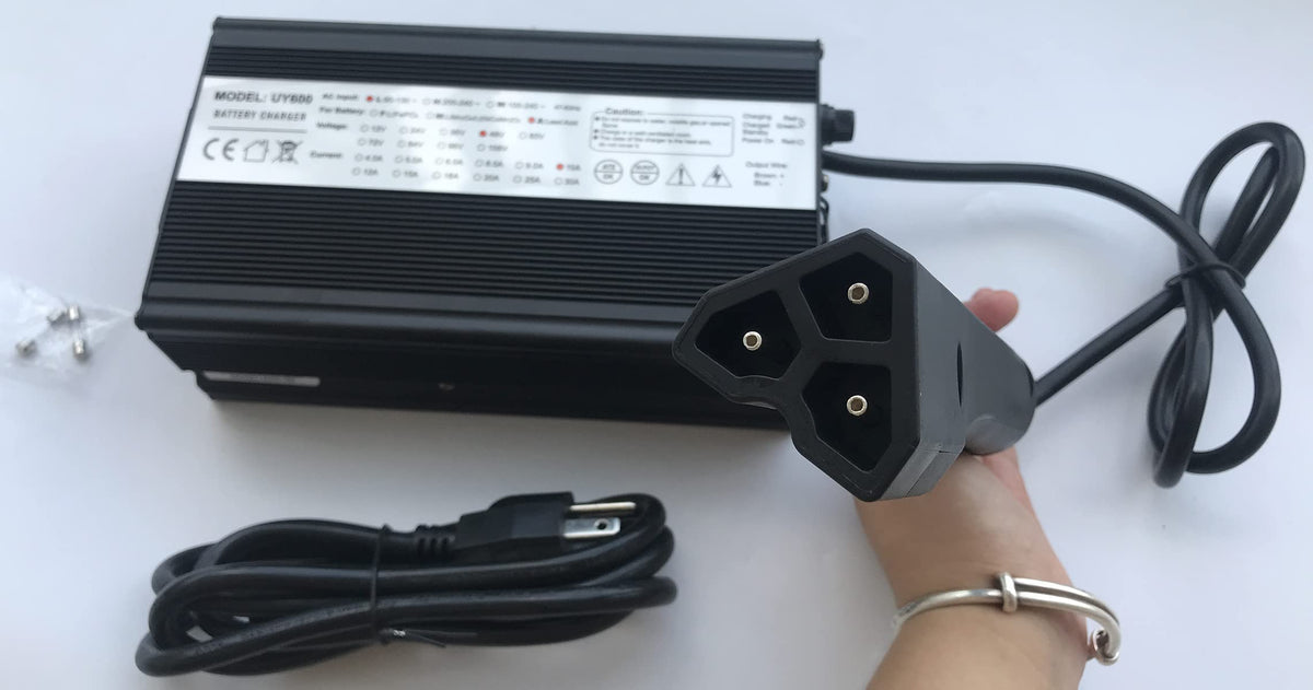 Dr.Acces 48V 10A charger with Powerwise connector ensures secure plug compatibility.