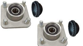 Hub assembly with bearings, seals and dust caps visible