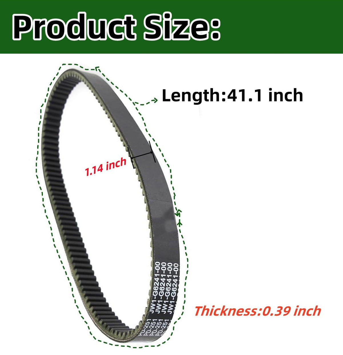 Dr.Acces belt with heat-resistant rubber for hot conditions.