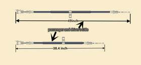 Dr.Acces brake cable assembly 49in for full-length compatibility in carts