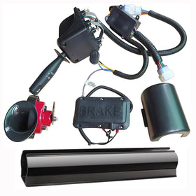 Dr.Acces horn and brake light switch assembly for safer cart signaling.
