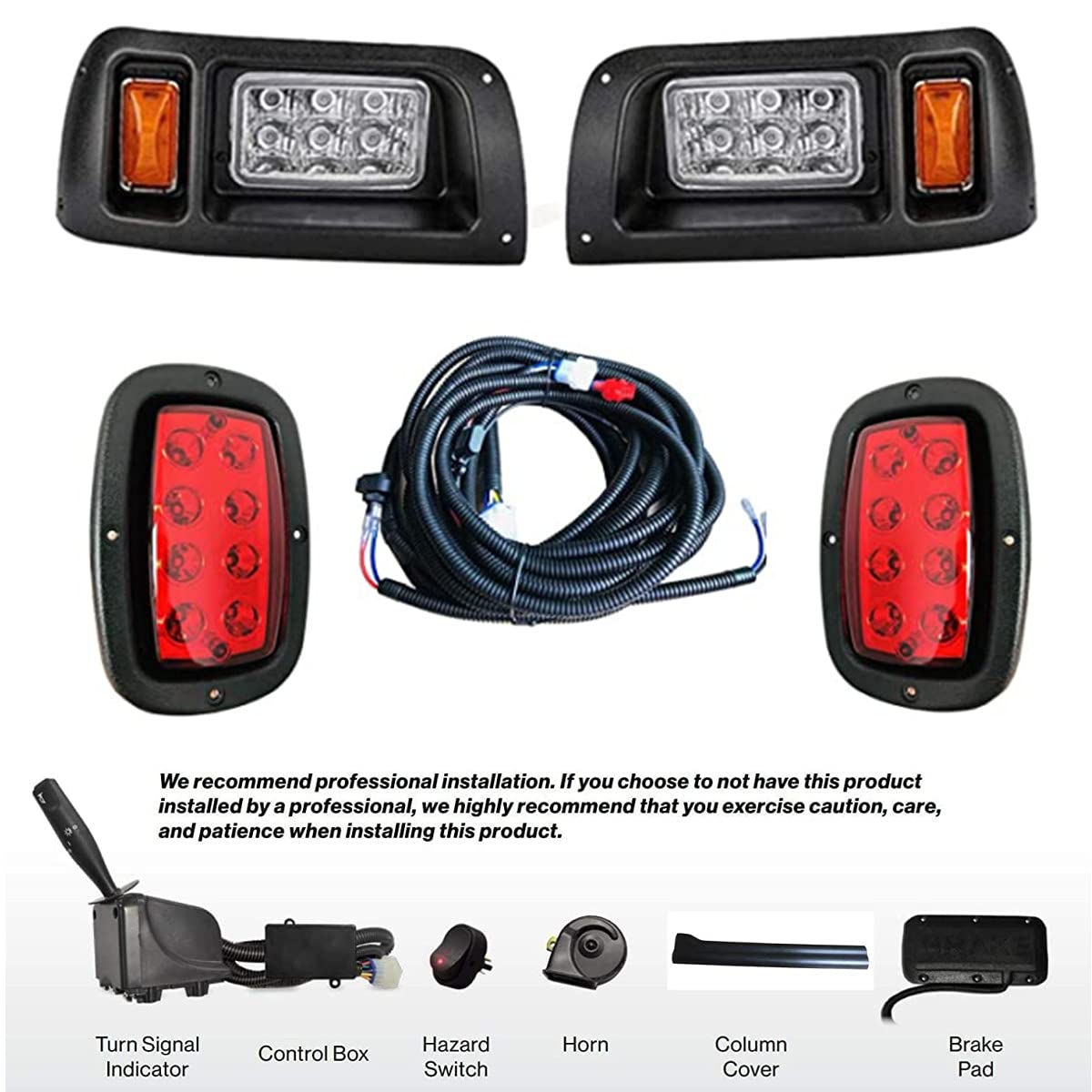 Dr.Acces left taillight for Club Car DS with LED brake light, enhanced signaling.