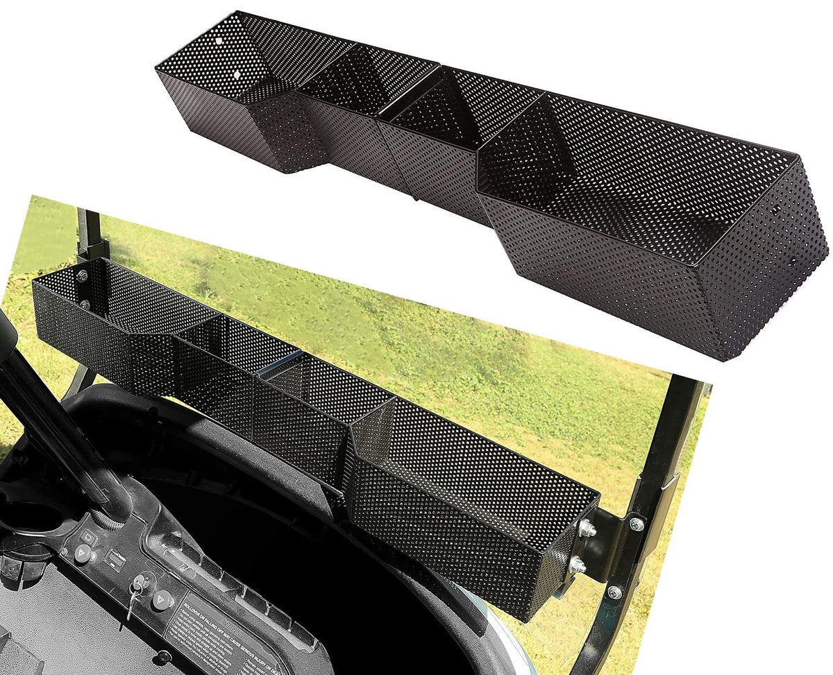 Dr.Acces front inner basket for Club Car Precedent keeps essentials neatly organized.