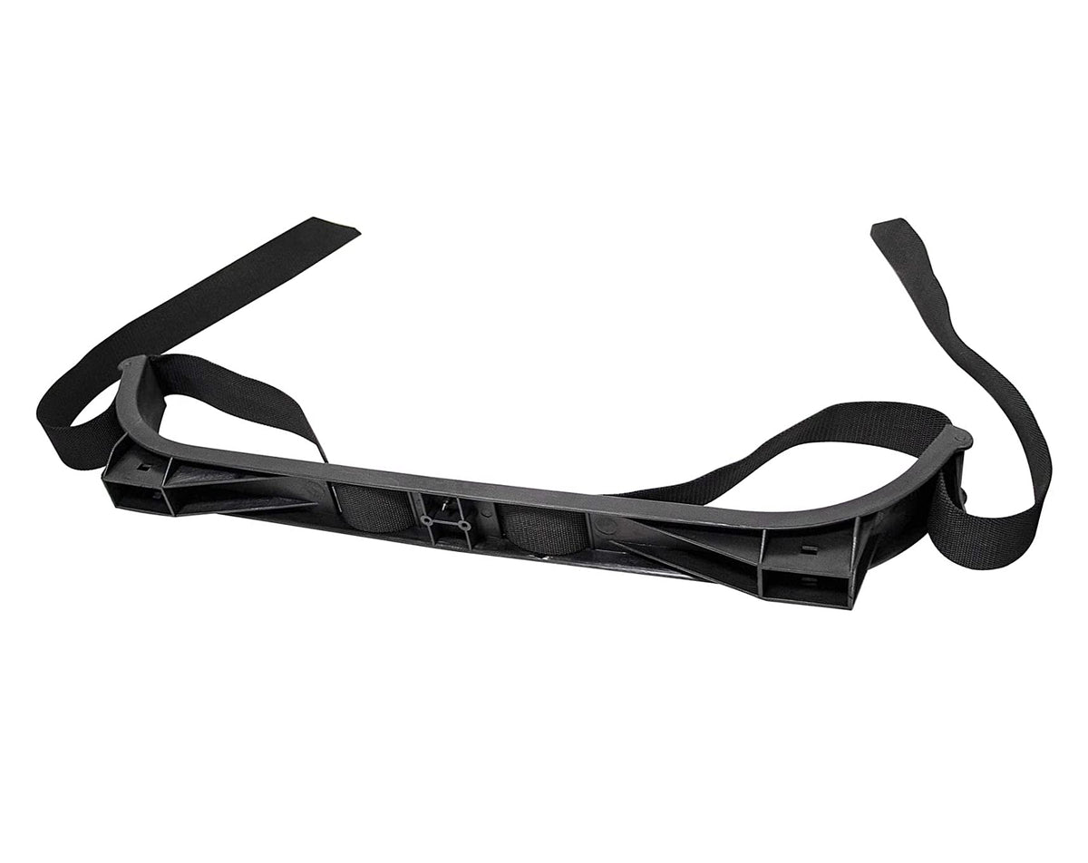 Dr.Acces golf bag holder strap bracket side view highlights durable mounting on EZGO TXT DCS/PDS.
