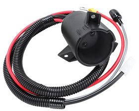 Dr.Acces DC receptacle front view shows durable build for 48V Club Car carts.