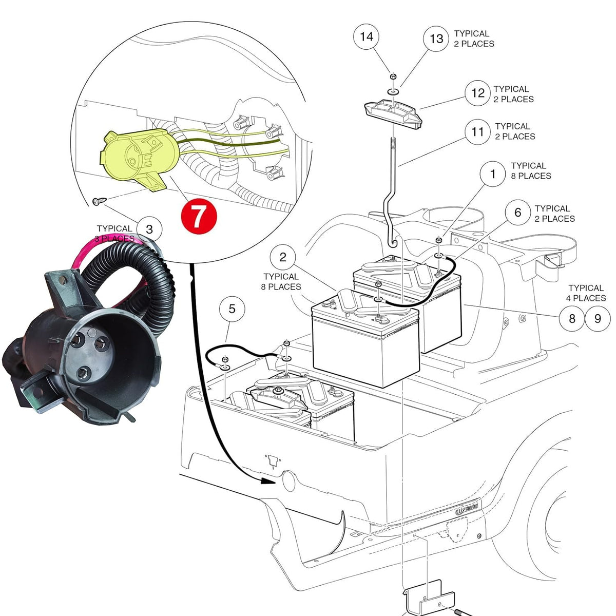 Dr.Acces OEM 103375501 label confirms compatibility with Club Car Precedent.