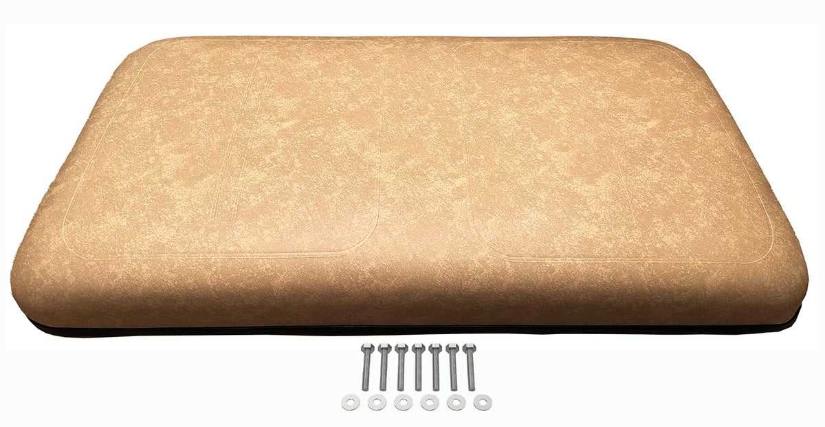 Dr.Acces front seat back assembly in tan for EZGO TXT provides durable support