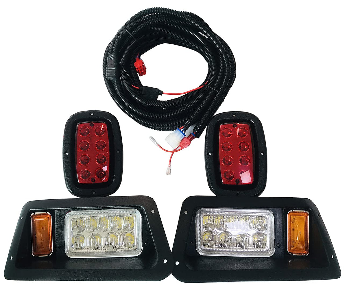 Dr.Acces front-left LED headlight for Yamaha carts, providing bright, efficient illumination.