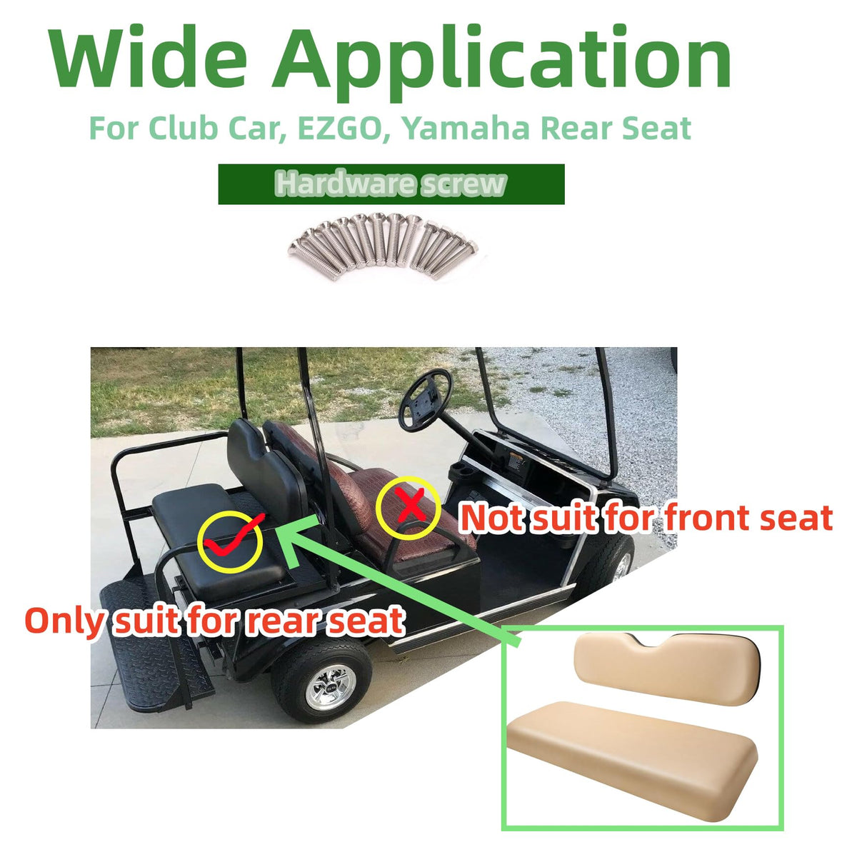 Dr.Acces Yamaha rear cushion provides durable vinyl surface and easy cleaning