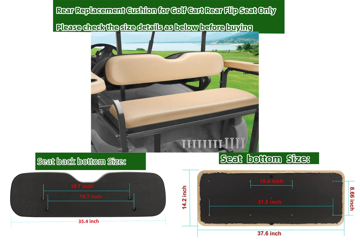 Dr.Acces rear seat bottom cushion offers high-density comfort without slipping