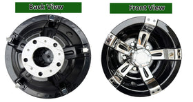 Dr.Acces 4-pack wheel covers, transforms plain wheels with chrome shine.