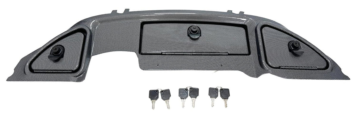 Dr.Acces golf dashboard with carbon fiber finish for a sleek, durable look.