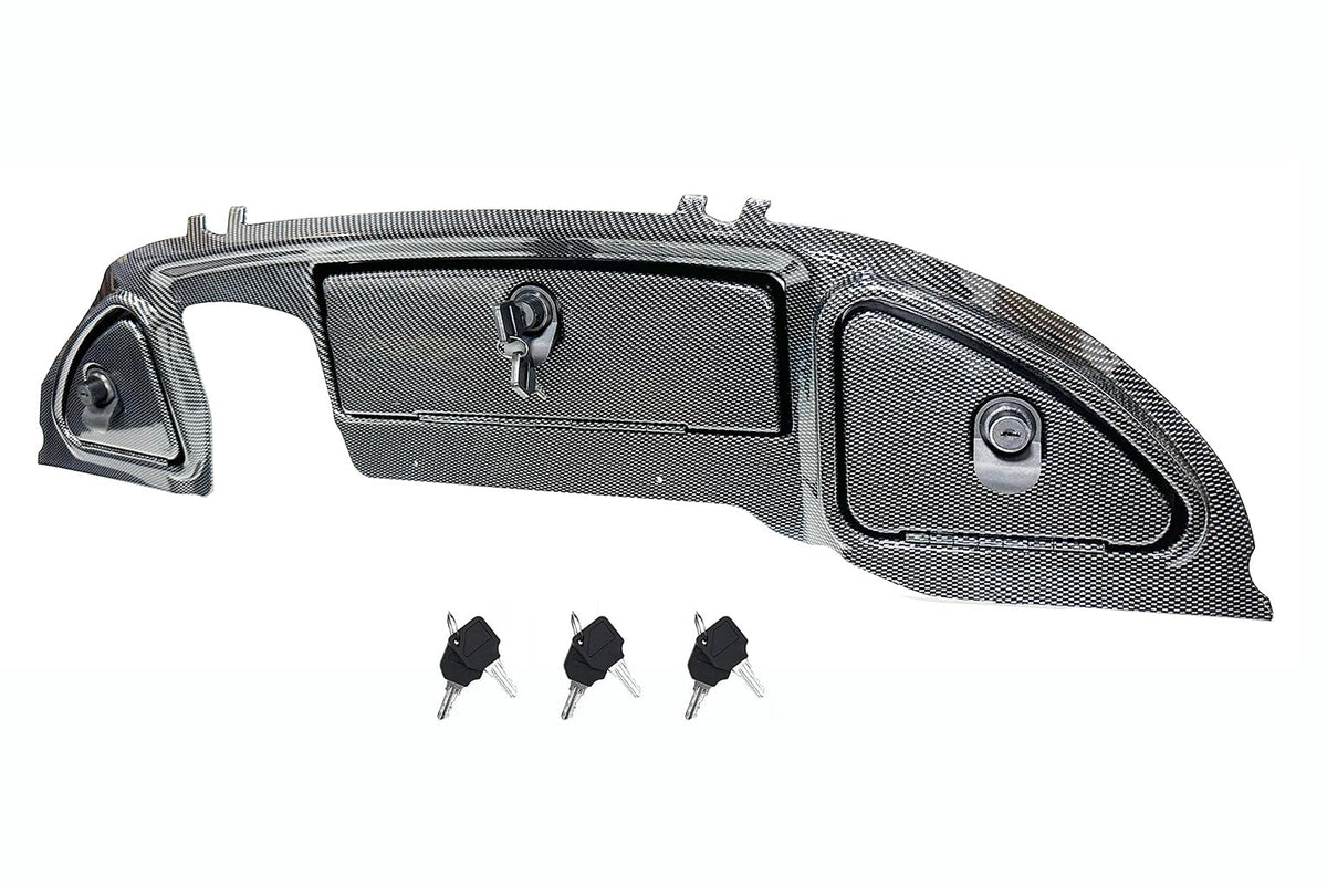 Dr.Acces golf cart dashboard carbon fiber front panel for premium style and durability.