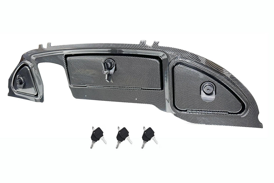 Dr.Acces golf cart dashboard carbon fiber front panel for premium style and durability.