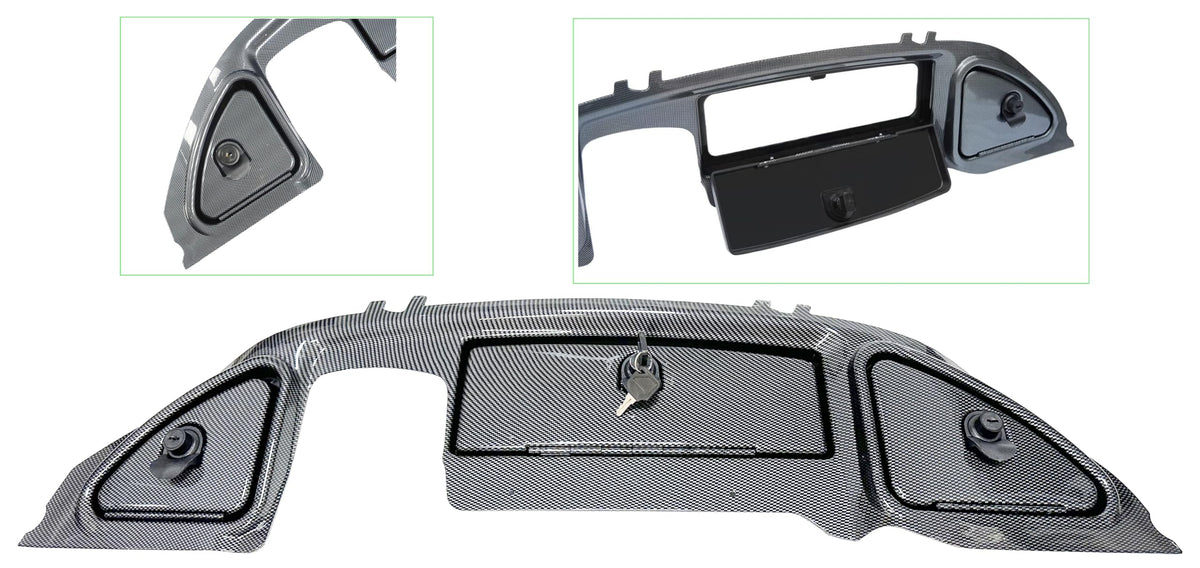 Dr.Acces dashboard with locking doors provides secure storage during rides.