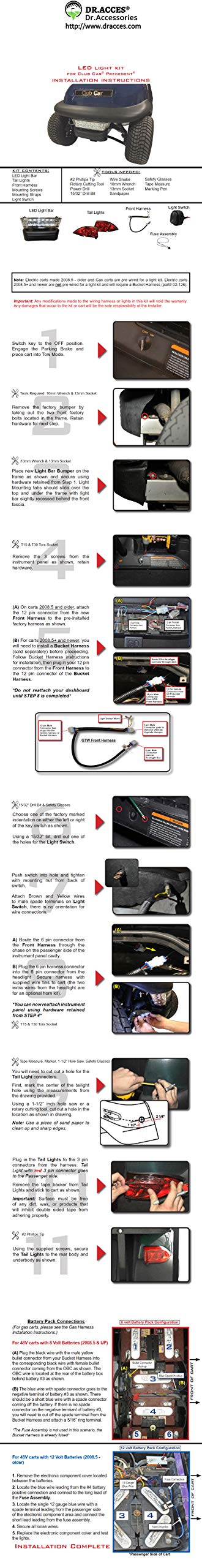 Dr.Acces kit compatible with Club Car Precedent 2004-2008.5