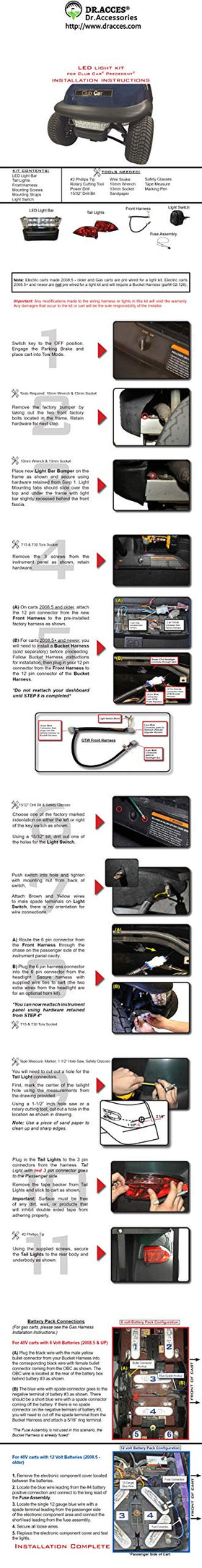 Dr.Acces kit compatible with Club Car Precedent 2004-2008.5