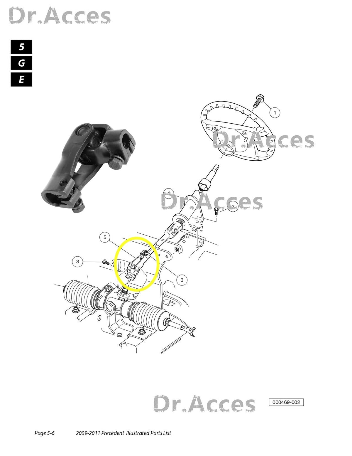 Dr.Acces durable metal lower yoke improves long term steering performance.