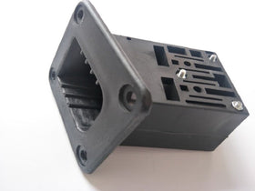 Dr.Acces receptacle cable-entry close-up highlights durable seal for outdoor use