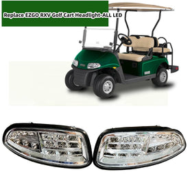 Dr.Acces RXV LED headlight kit installed enhances front lighting.