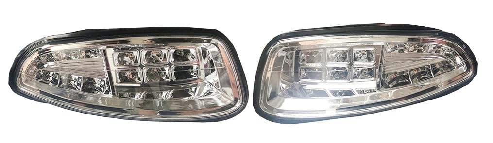 Dr.Acces RXV LED headlights left for EZGO RXV boost nighttime visibility.