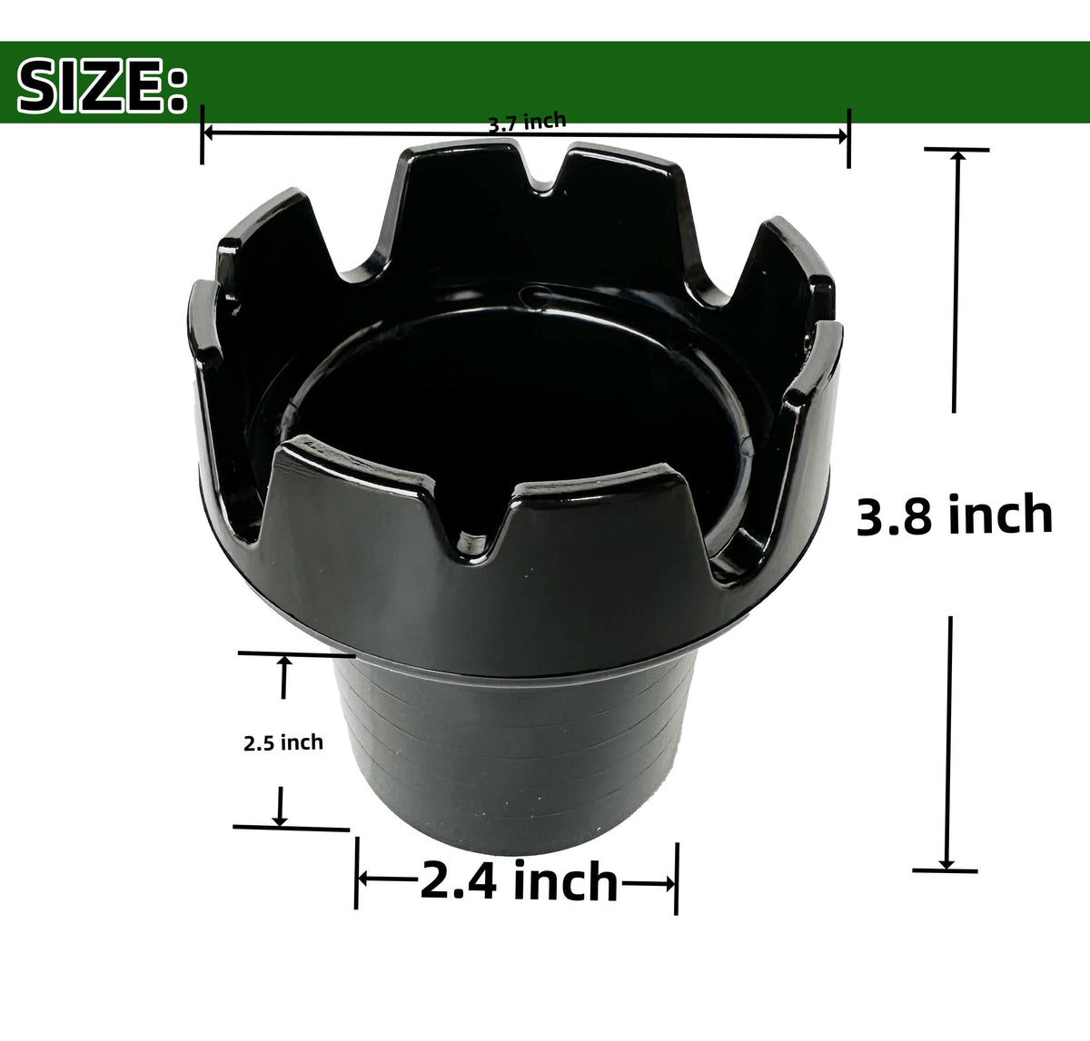 Dr.Acces sturdy plastic ashtray designed for outdoor cart use