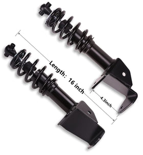 Dr.Acces front shocks promote a quieter ride on golf course drives for Yamaha G29.