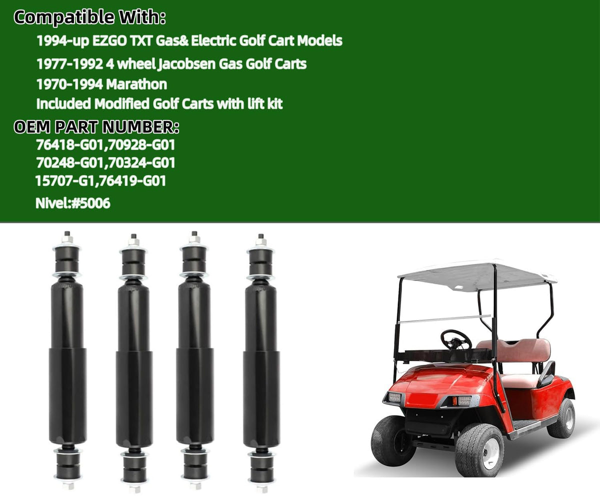 Dr.Acces EZGO TXT shock assembly showcases heavy-duty OEM-sized construction.
