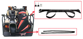 Dr.Acces two-bag holder bracket keeps two bags organized during rides.